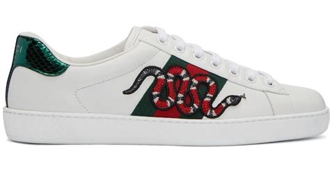 snakeskin gucci sneaker|Gucci snake sneakers men.